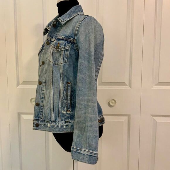 Levi’s Blue Light Wash Cotton Denim Jacket Small - Picture 3 of 11